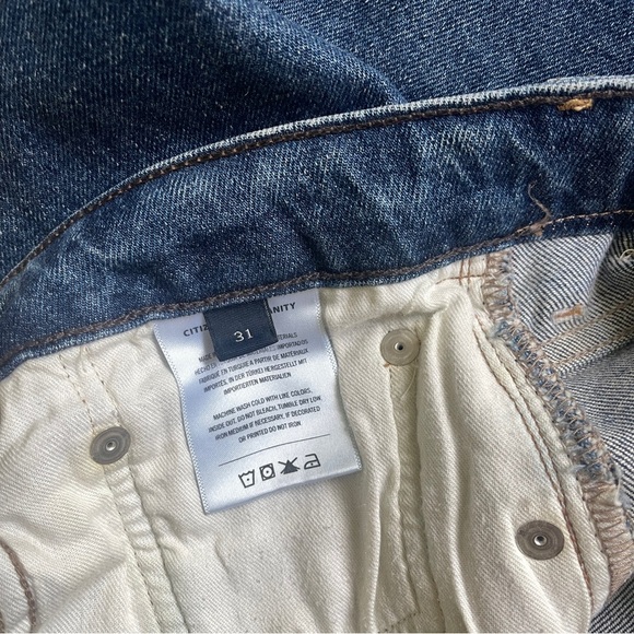 Citizens of Humanity High Rise Straight Leg Zurie Jeans Garnish Wash - Picture 6 of 7